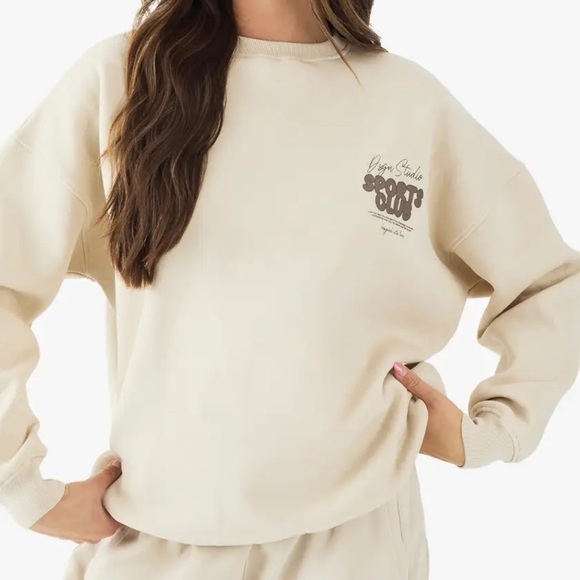 Boohoo Sweaters - Boohoo DSGN Studio Sports Bubble Slogan Oversized Sweatshirt